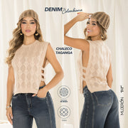 Blusa Chaleco Sin Mangas Champagne Rosado TyT Taganga
