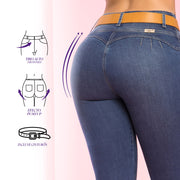 Jeans Push Up Azul Mujeron Ternura - 40