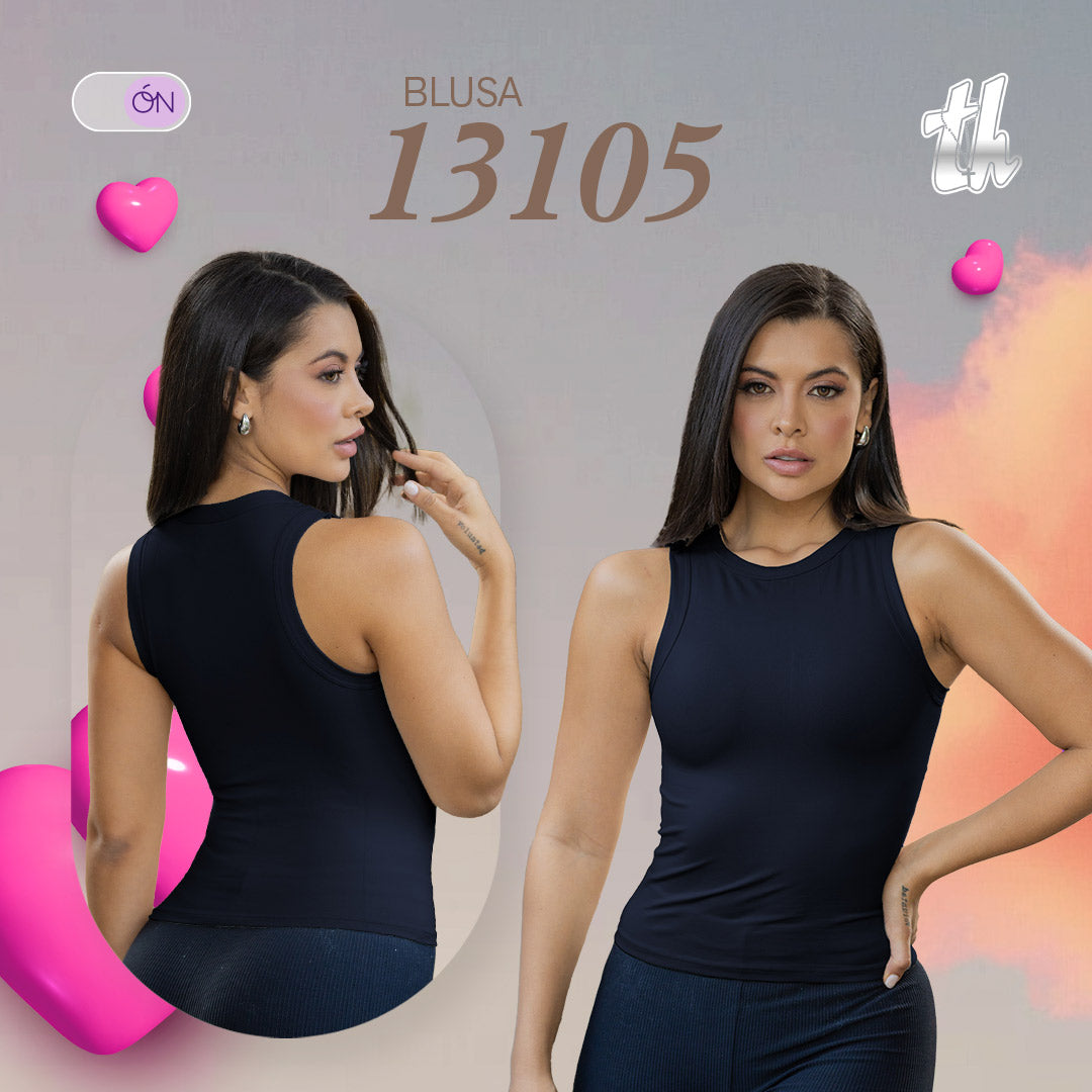 Blusa Ajustada Negra THModa 13105