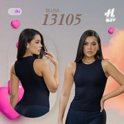 Blusa Ajustada Negra THModa 13105