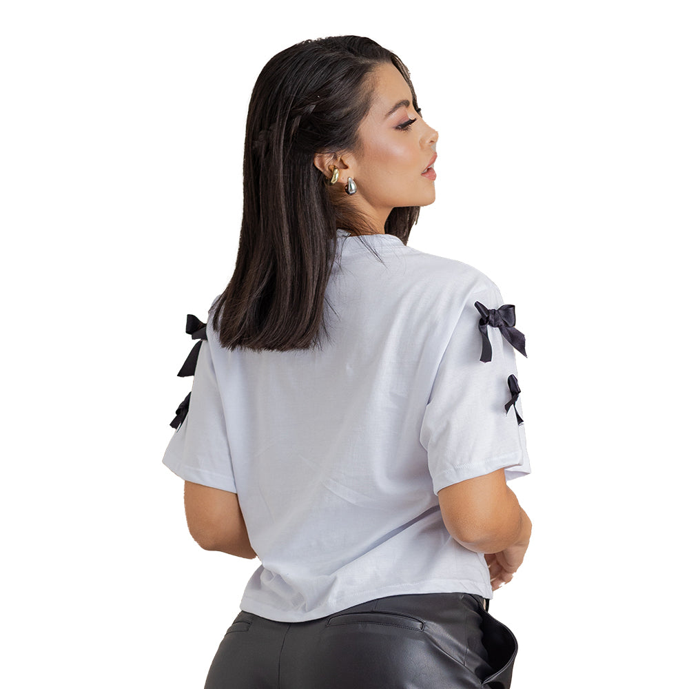 Blusa Comfort Algodón Blanco THModa 16639 — vista posterior