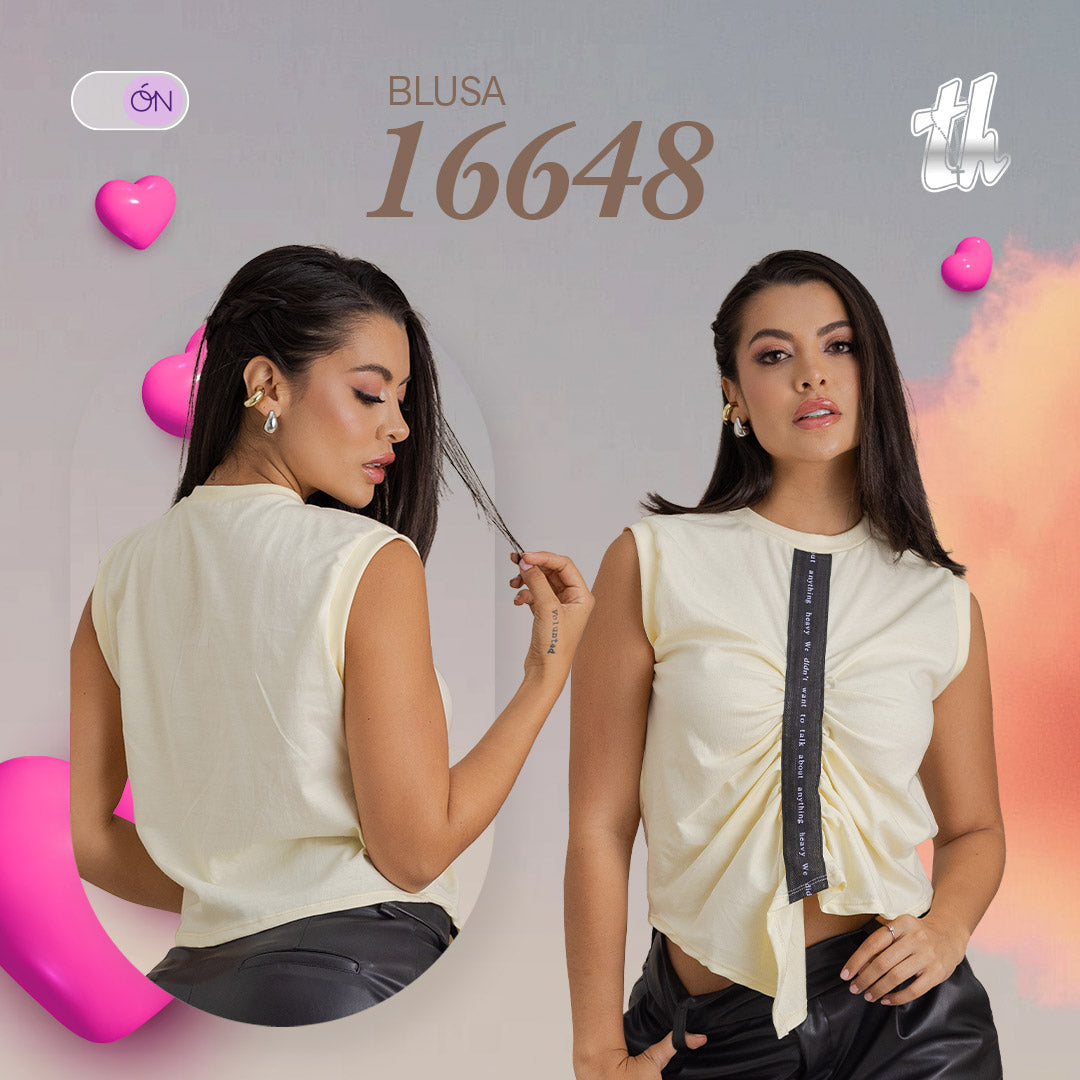 Blusa Comfort Algodón Amarilla THModa 16648