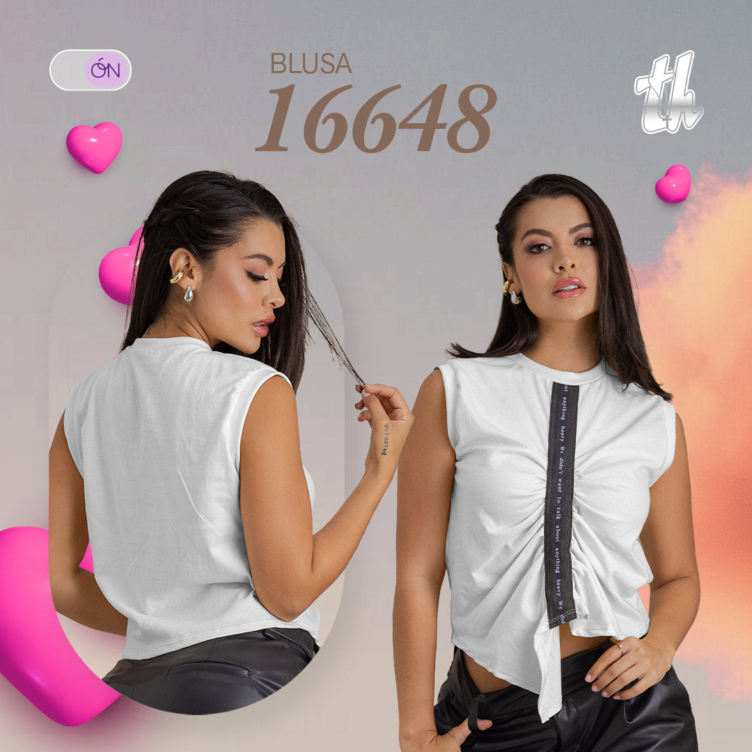 Blusa Confort Algodón Blanco THModa 16648