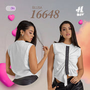 Blusa Confort Algodón Blanco THModa 16648