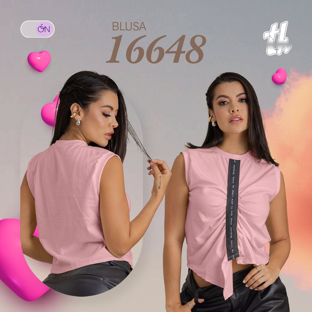 Blusa Comfort Algodón Rosado THModa 16648