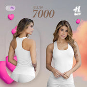 Blusa Ajustada Blanca Mujerón 7000