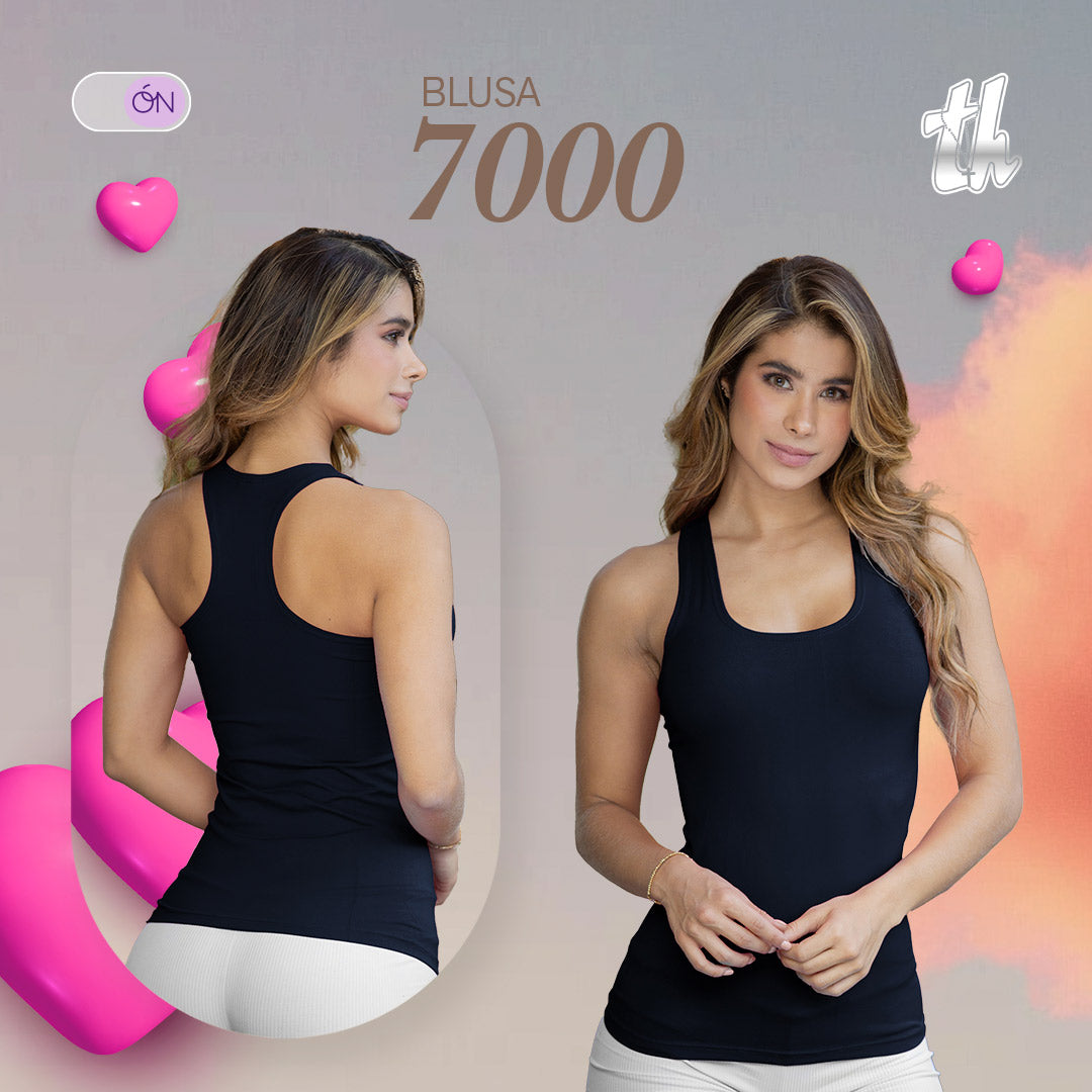 Blusa Ajustada Negra Mujerón 7000