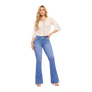 Jeans Push Up Campana Azul Mujeron Titanic - 44