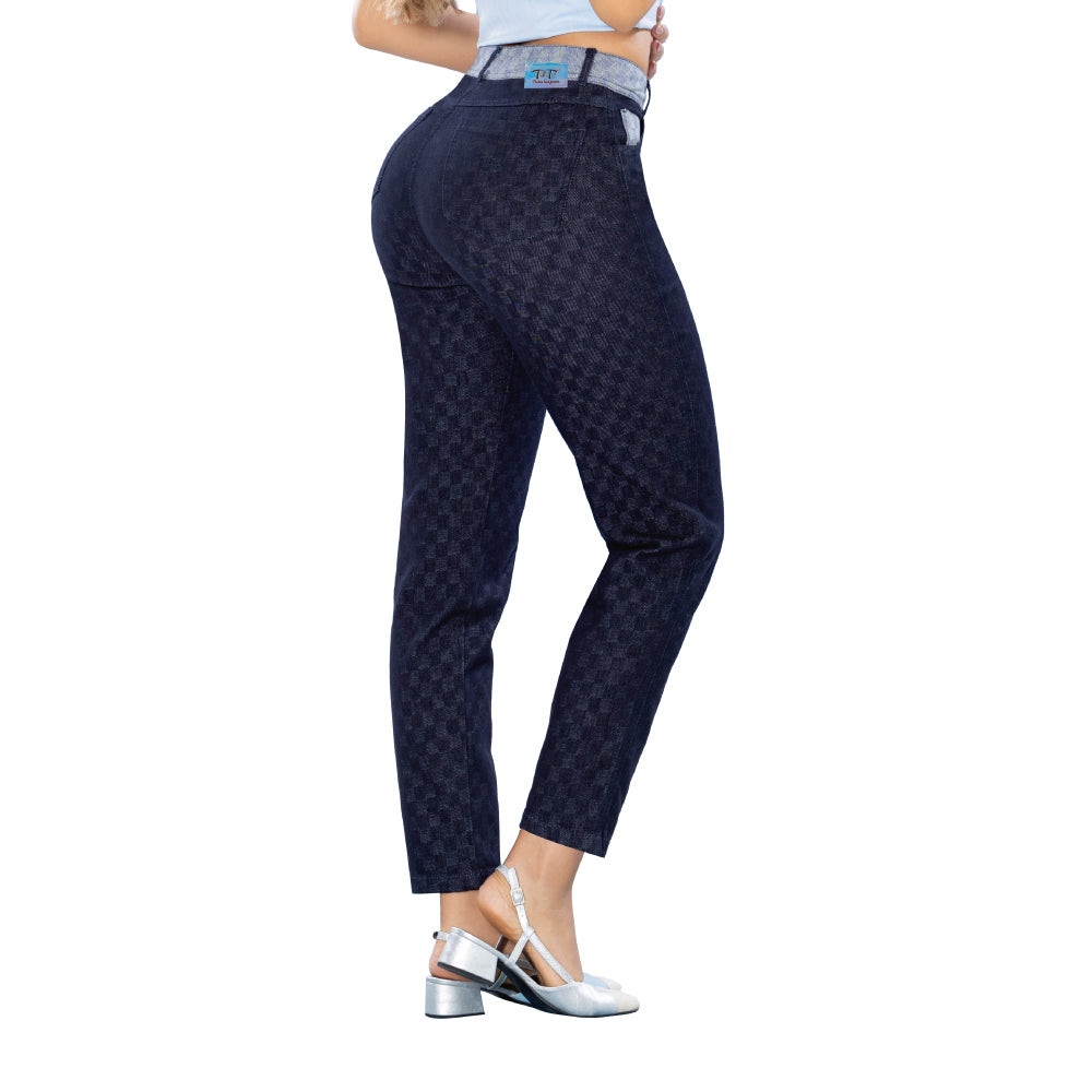 Jean Mom Azul Multicuadros Tyt Mezcal - 38