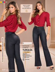 Pantalón Tiro Alto Negro Tyt Turquía - foto 7