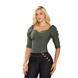 Blusa Ajustada Verde Nilo TyT Astrid
