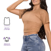 Blusa Tejido Crochet Cocoa TyT Leidy — detalle de la prenda