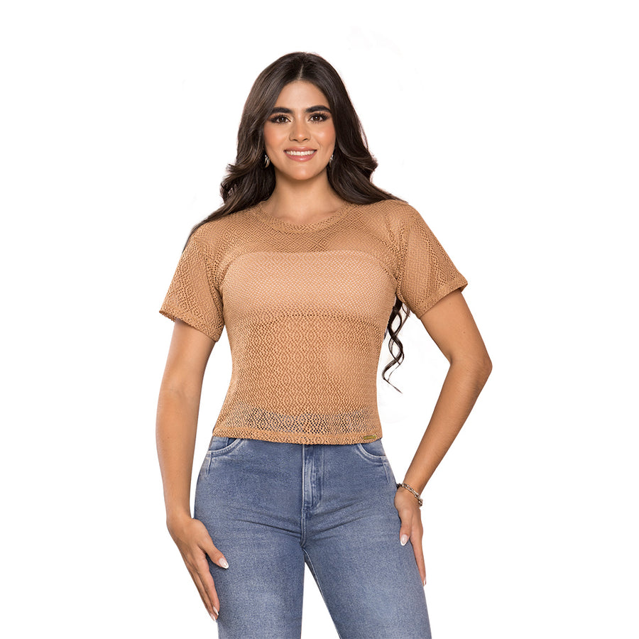 Blusa Tejido Crochet Cocoa TyT Leidy