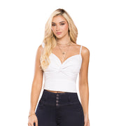 Blusa Tirantes Ajustada Blanca TyT Liliana
