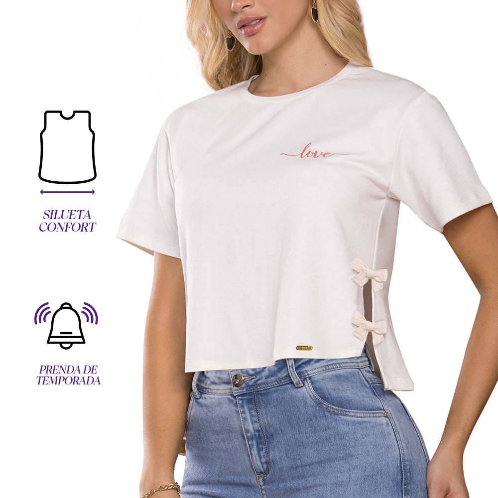 Camiseta Manga Corta Perla Confort TyT Aurora — detalle de la prenda