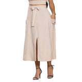 Falda Tiro Alto Beige TyT Graciela