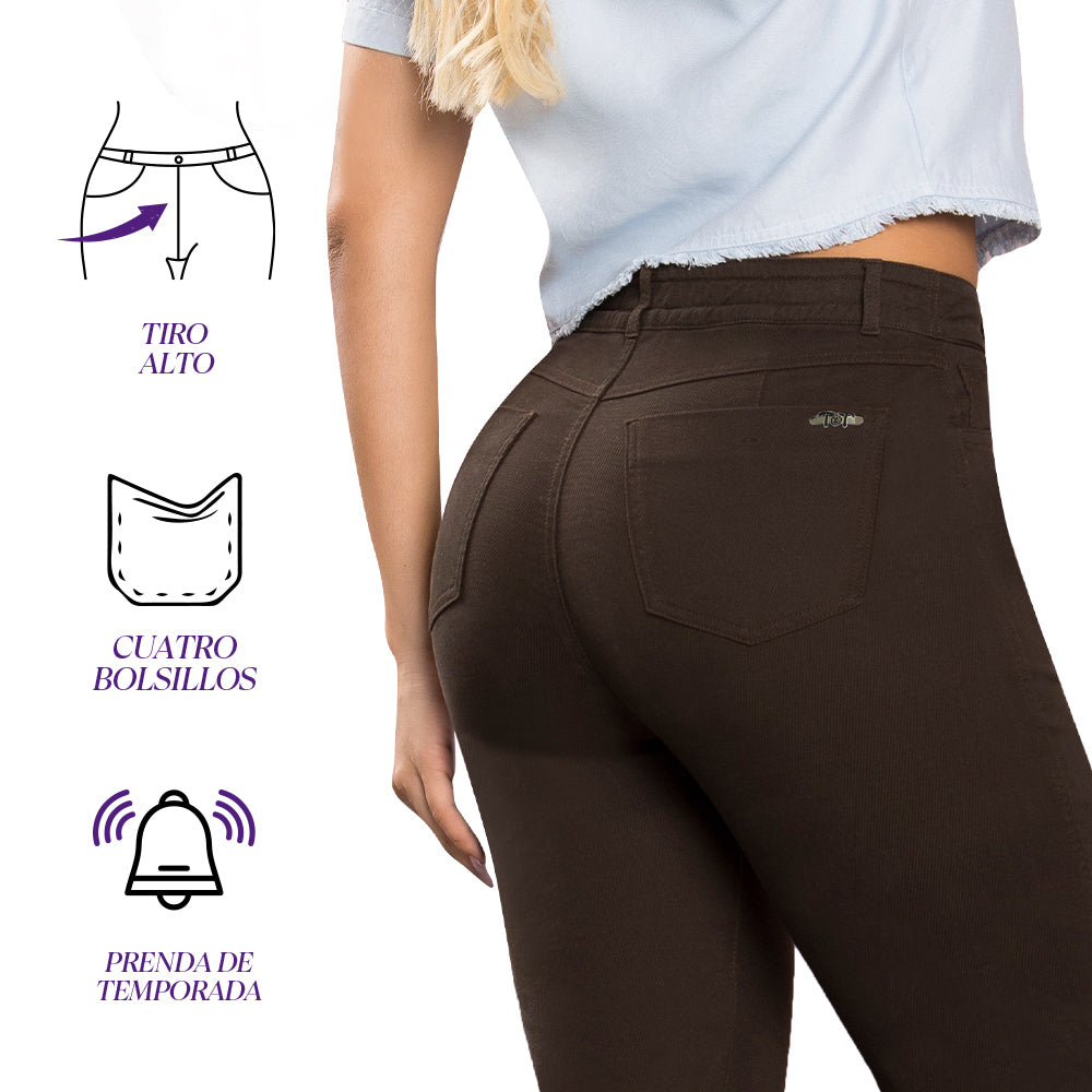 Pantalón Baggy Café TyT Johana — detalle de la prenda