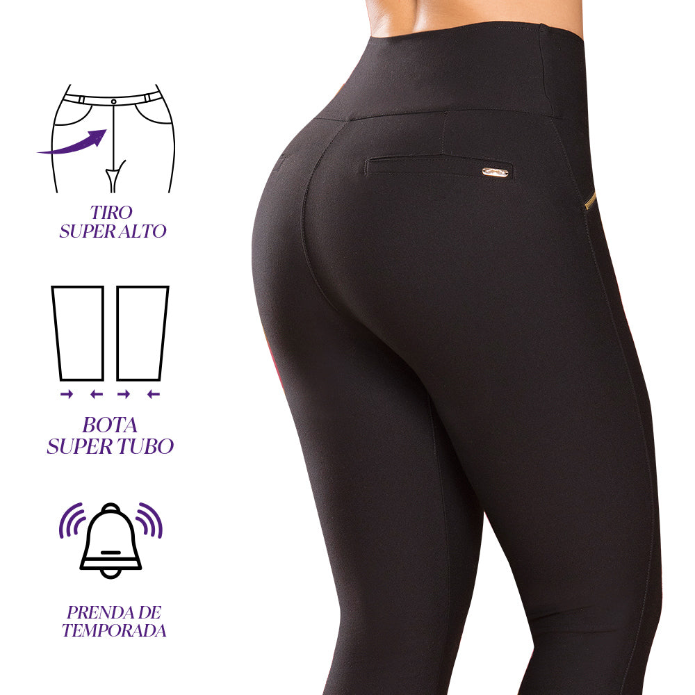 Leggin Tiro Super Alto Negro TyT Roxana — detalle de la prenda