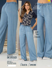 Pantalón Campana Tiro Alto Azul Tyt Jeans Destello - foto 4