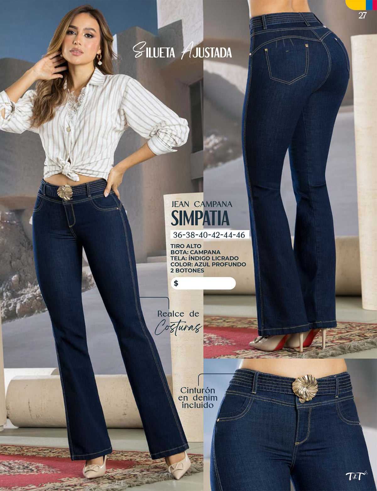 Jean Wide Leg Tiro Alto Azul Tyt Jeans Simpatía - foto 4