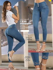 Jean Push Up Tiro Alto Azul Tyt Jeans Calma - foto 6