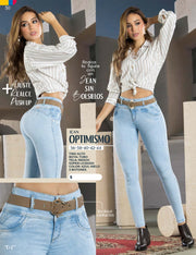 Jean Push Up Tiro Alto Azul Tyt Jeans Optimismo - foto 5