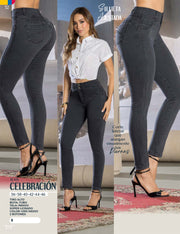 Jean Push Up Tiro Alto Gris Tyt Jeans Celebración - foto 4