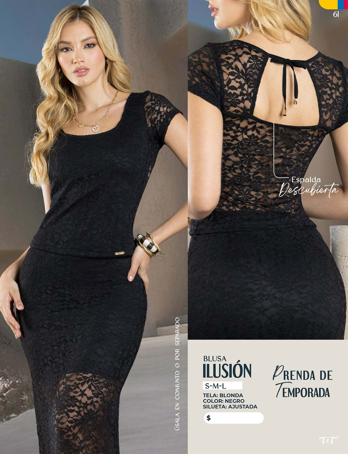 Blusa Manga Corta Negra Tyt Ilusión - foto 4