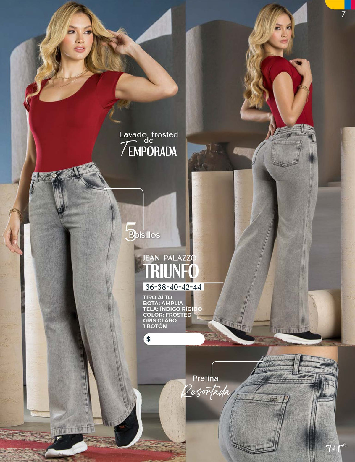Jean Palazzo Tiro Alto Azul Tyt Jeans Triunfo - foto 5