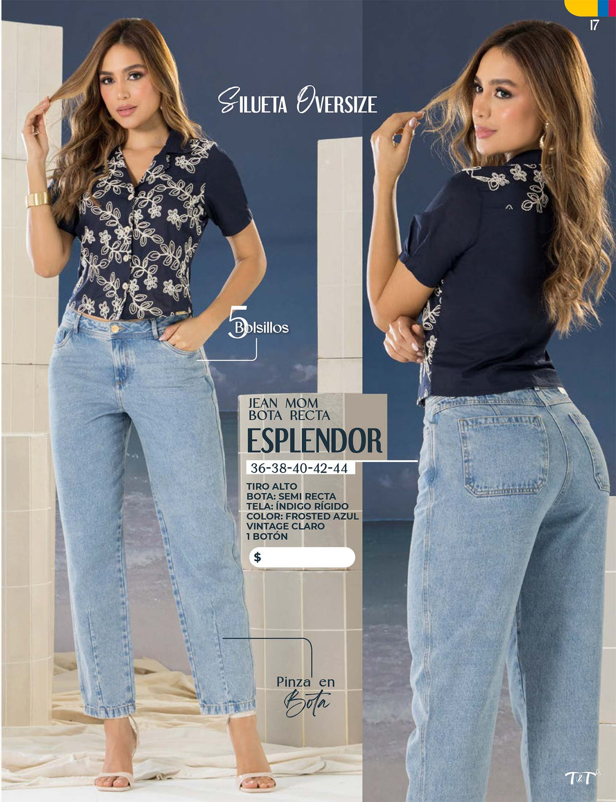 Jean Mom Tiro Alto Azul Tyt Jeans Esplendor - foto 4