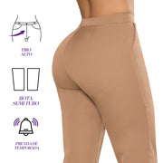 Pantalón Tiro Alto Camel Evelia TyT — detalle de la prenda