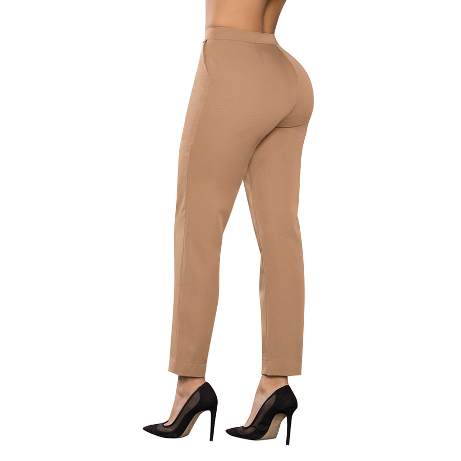 Pantalón Tiro Alto Camel Evelia TyT