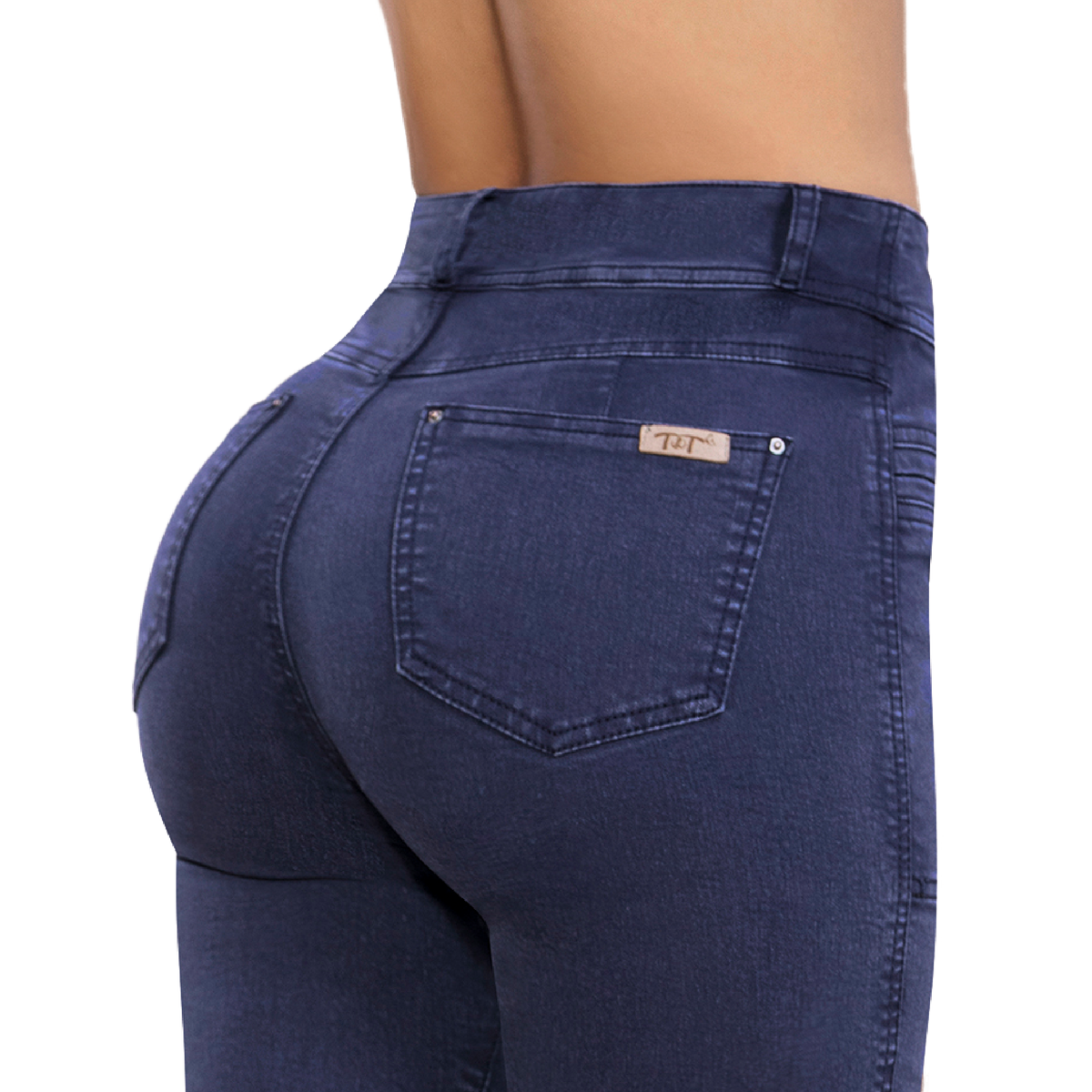 Jean Mom Push Up Azul Oscuro Tyt Claudia - 42