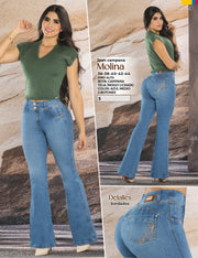 Jeans Push Up Tiro Alto Azul Tyt Jeans Molina - 42