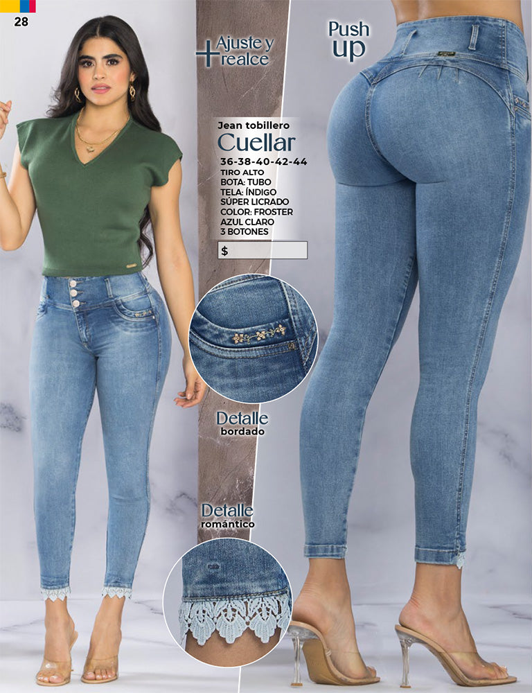 Jeans Push Up Azul Tyt Jeans Cuellar - 40