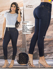 Jeans Push Up Azul Petróleo Tyt Jeans Trini - 42