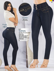 Jeans Push Up Azul Petróleo Tyt Jeans Torres - 40