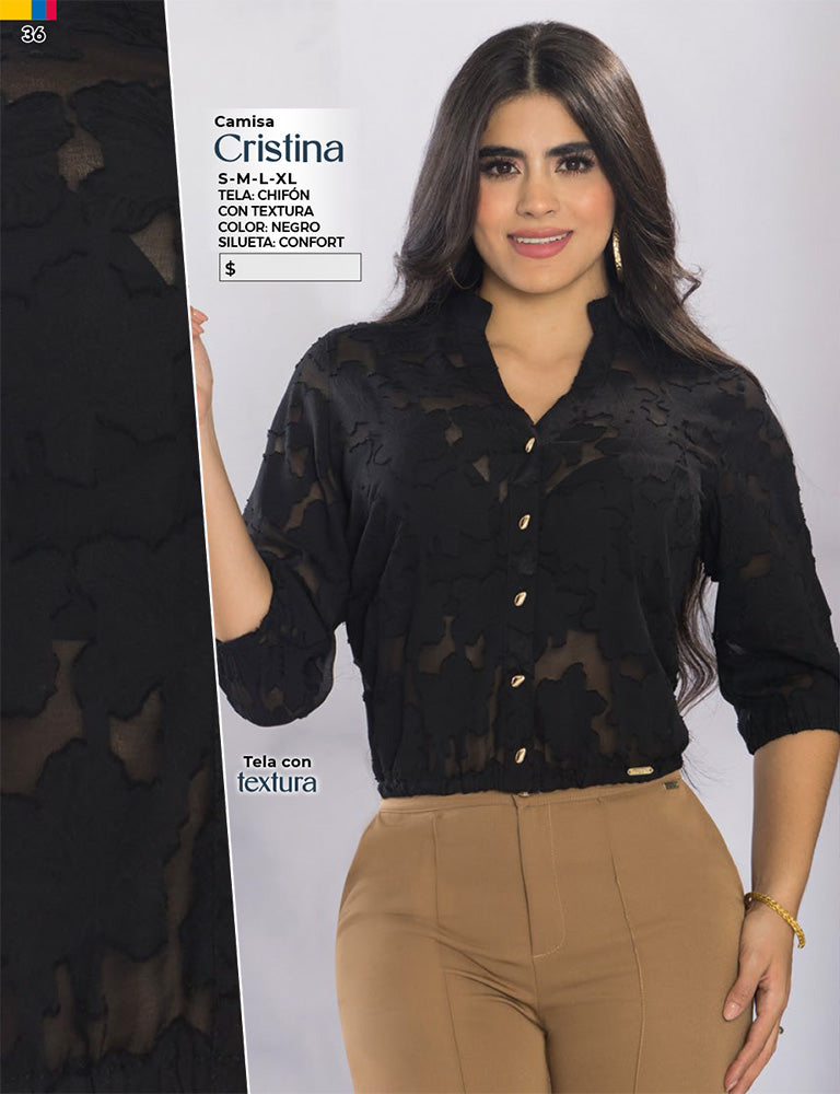 Blusa Confort Negra TyT Cristina
