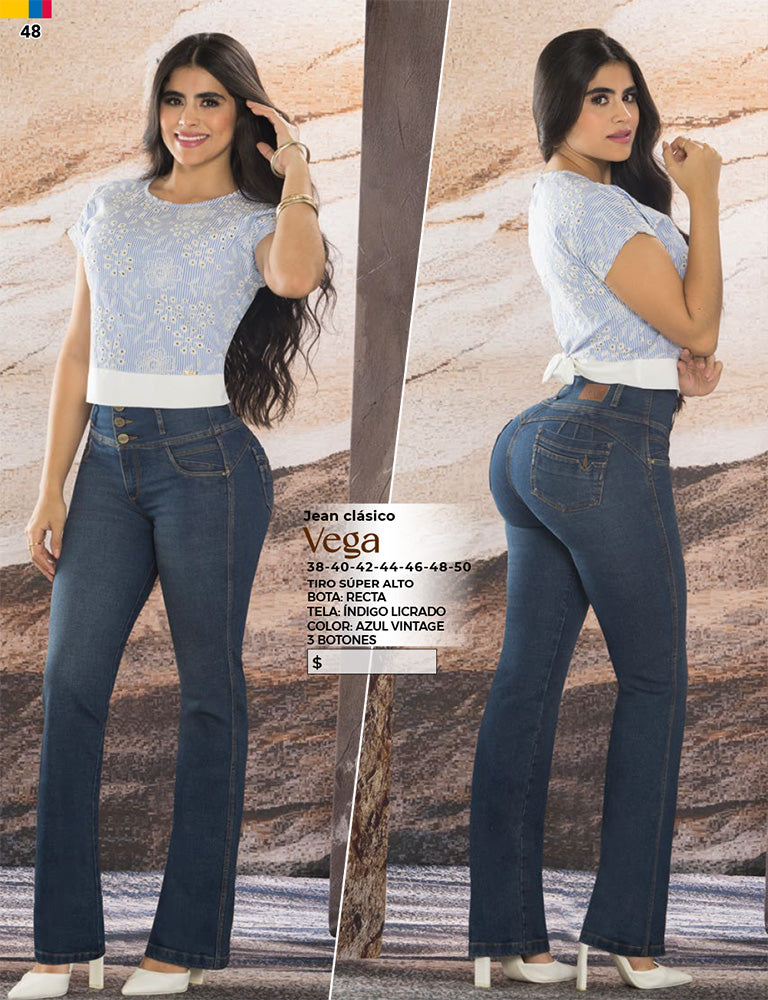 Jeans Push Up Azul Tyt Jeans Vega - 44