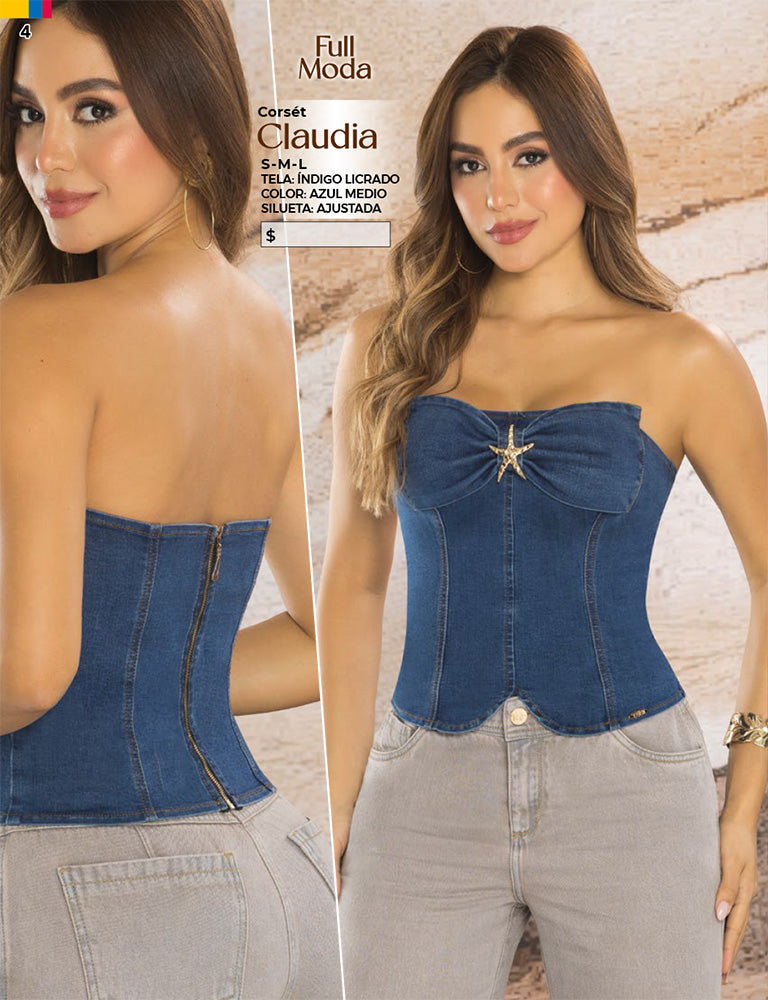 Corset Ajustado Azul TyT Claudia