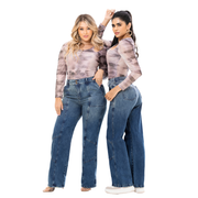 Blusa Manga Larga Blanco Estampado TyT Marcela