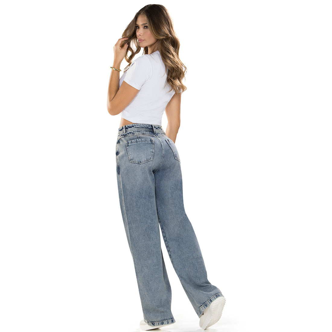 Jean Palazzo Tiro Alto Azul Tyt Jeans Uruguay - foto 6