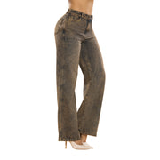 Jeans Palazzo Acid Wash Orange Tyt Jeans Valle - 42
