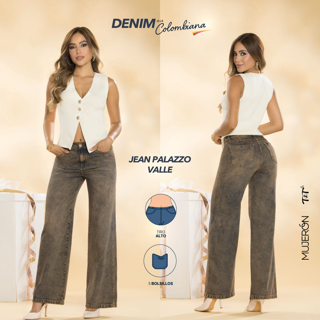 Jeans Palazzo Acid Wash Orange Tyt Jeans Valle