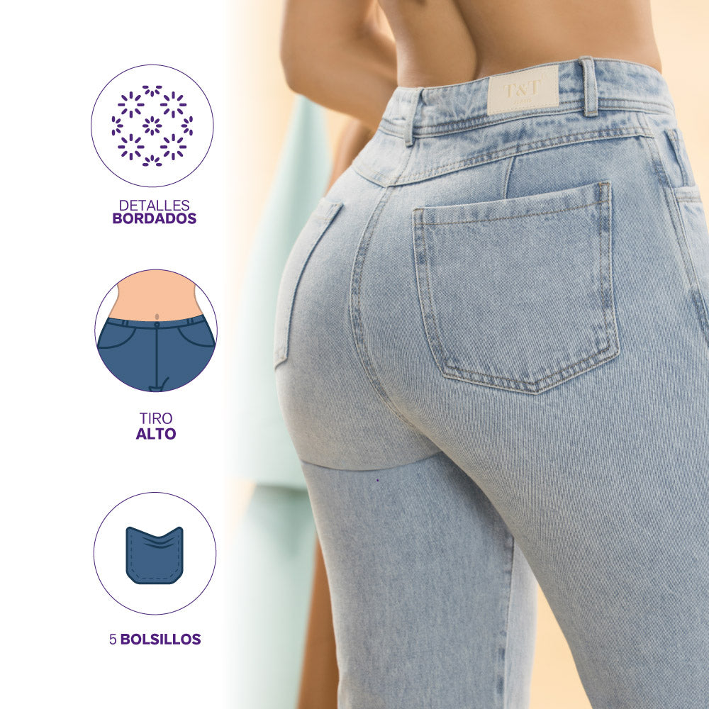 Jeans Palazzo Azul Hielo Tyt Jeans Vaupes - 42