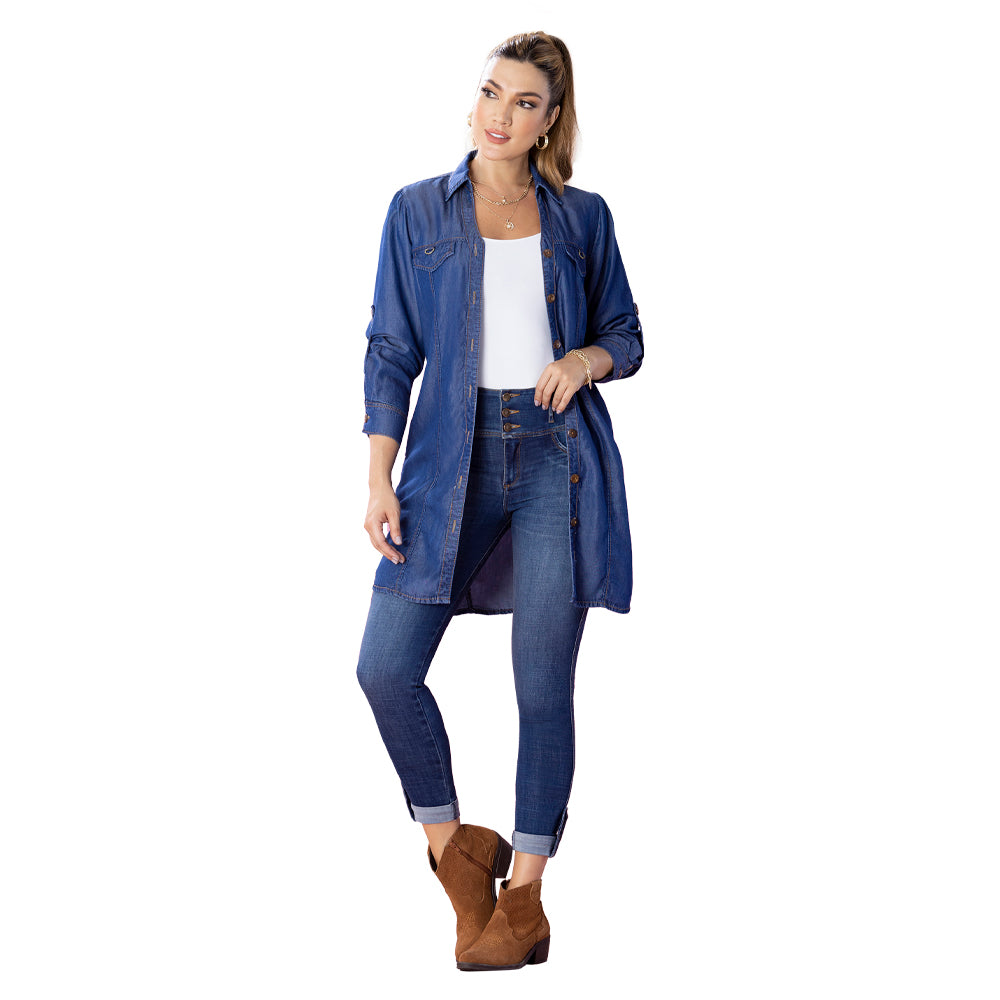 Vestido Confort Azul TyT Albaricoque