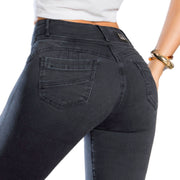 Jean Push Up Tiro Alto Gris Tyt Jeans Celebración - foto 3