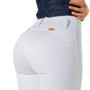 Jean Push Up Tiro Alto Blanco Tyt Jeans Festejo - foto 3