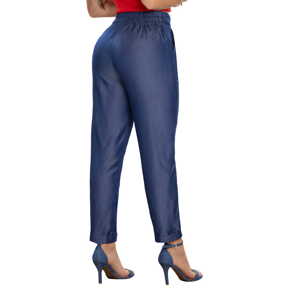 Pantalon Bota Ancha Azul Medio Tyt Marsella - 36