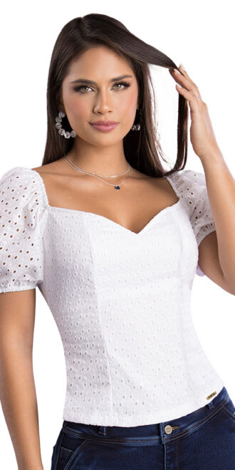 Blusa Gamora T&T: Blanco Puro con Origen Colombiano